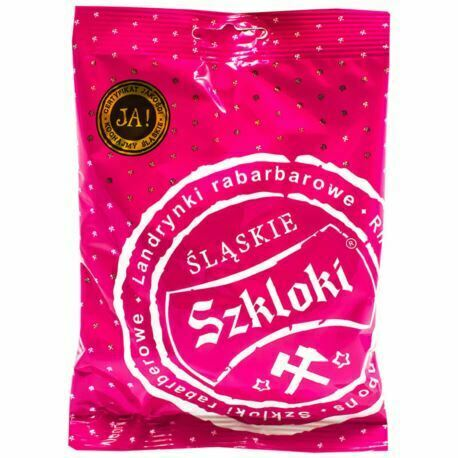 Cukierki SZKLOKI rabarbaowe 80g 1