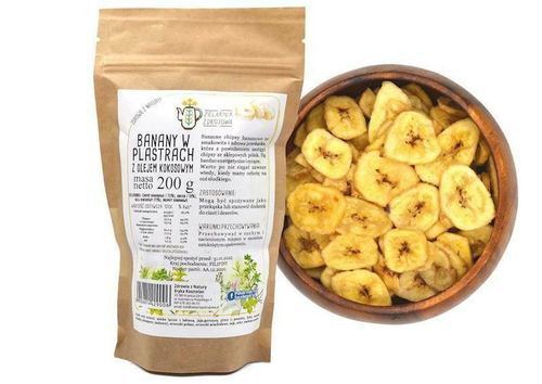 BANAN W PLASTRACH Z OLEJEM KOKOSOWYM 200 GR 1